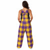 LSU Tigers NCAA Womens Plaid Bib Overalls