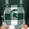 Michigan State Spartans NCAA Womens Plaid Bib Overalls