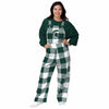 Michigan State Spartans NCAA Womens Plaid Bib Overalls