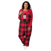 NC State Wolfpack NCAA Womens Plaid Bib Overalls