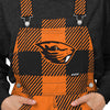 Oregon State Beavers NCAA Womens Plaid Bib Overalls