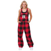 Rutgers Scarlet Knights NCAA Womens Plaid Bib Overalls