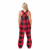 Rutgers Scarlet Knights NCAA Womens Plaid Bib Overalls