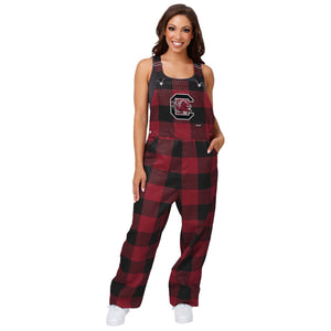 South Carolina Gamecocks NCAA Womens Plaid Bib Overalls