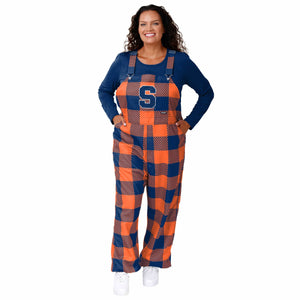 Syracuse Orange NCAA Womens Plaid Bib Overalls