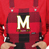 Maryland Terrapins NCAA Womens Plaid Bib Overalls