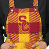 USC Trojans NCAA Womens Plaid Bib Overalls