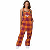 Virginia Tech Hokies NCAA Womens Plaid Bib Overalls