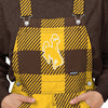 Wyoming Cowboys NCAA Womens Plaid Bib Overalls