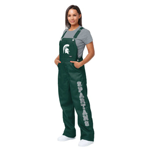 Michigan State Spartans NCAA Womens Big Logo Bib Overalls
