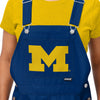 Michigan Wolverines NCAA Womens Big Logo Bib Overalls