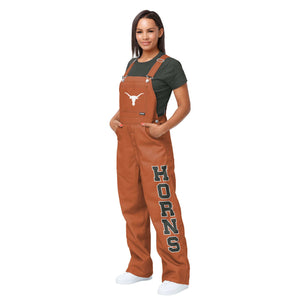Texas Longhorns NCAA Womens Big Logo Bib Overalls