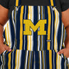 Michigan Wolverines NCAA Womens Hyper Stripe Bib Overalls