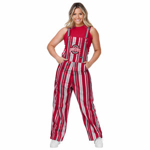 Ohio State Buckeyes NCAA Womens Hyper Stripe Bib Overalls