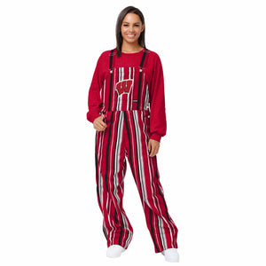 Wisconsin Badgers NCAA Womens Hyper Stripe Bib Overalls