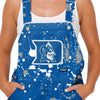 Duke Blue Devils NCAA Womens Paint Splatter Bib Overalls