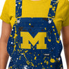 Michigan Wolverines NCAA Womens Paint Splatter Bib Overalls