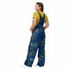 Michigan Wolverines NCAA Womens Paint Splatter Bib Overalls