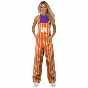 Clemson Tigers NCAA Womens Sideline Spirit Bib Overalls (PREORDER - SHIPS LATE JULY)