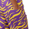 LSU Tigers NCAA Womens Tiger Stripe Thematic Bib Overalls