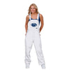 Penn State Nittany Lions NCAA Womens Solid White Thematic Bib Overalls