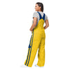 Michigan Wolverines NCAA Womens Team Stripe Bib Overalls