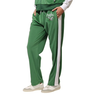 Philadelphia Eagles NFL Womens Kelly Green Two Tone Velour Pants