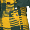 Green Bay Packers NFL Womens Plaid Bib Overalls