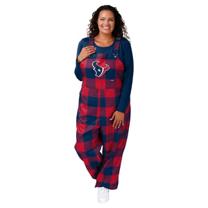 Houston Texans NFL Womens Plaid Bib Overalls