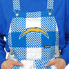 Los Angeles Chargers NFL Womens Plaid Bib Overalls