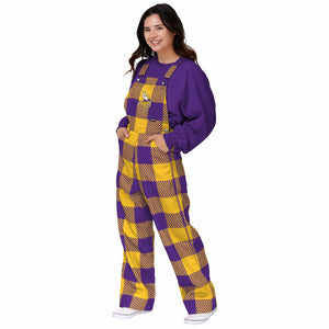 Minnesota Vikings NFL Womens Plaid Bib Overalls