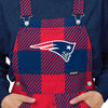 New England Patriots NFL Womens Plaid Bib Overalls