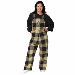 New Orleans Saints NFL Womens Plaid Bib Overalls