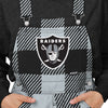 Las Vegas Raiders NFL Womens Plaid Bib Overalls