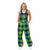 Seattle Seahawks NFL Womens Plaid Bib Overalls (PREORDER - SHIPS LATE AUGUST)