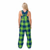 Seattle Seahawks NFL Womens Plaid Bib Overalls