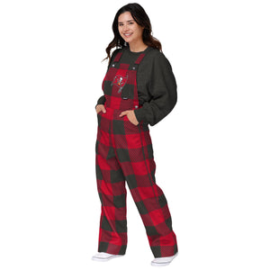 Tampa Bay Buccaneers NFL Womens Plaid Bib Overalls