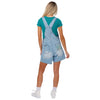 Miami Dolphins NFL Womens Big Logo Denim Bib Shortalls