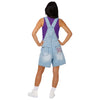 Minnesota Vikings NFL Womens Big Logo Denim Bib Shortalls