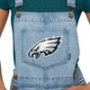 Philadelphia Eagles NFL Womens Big Logo Denim Bib Shortalls