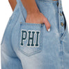 Philadelphia Eagles NFL Womens Big Logo Denim Bib Shortalls