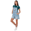 Philadelphia Eagles NFL Womens Big Logo Denim Bib Shortalls
