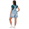 Philadelphia Eagles NFL Womens Big Logo Denim Bib Shortalls