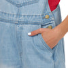 San Francisco 49Ers Womens Big Logo Denim Bib Shortalls