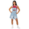 San Francisco 49Ers Womens Big Logo Denim Bib Shortalls