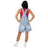 San Francisco 49Ers Womens Big Logo Denim Bib Shortalls