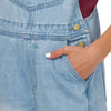 Washington Commanders NFL Womens Big Logo Denim Bib Shortalls (PREORDER - SHIPS LATE MAY)