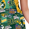 Green Bay Packers NFL Womens Historic Print Bib Overalls