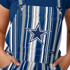 Dallas Cowboys NFL Womens Hyper Stripe Bib Overalls