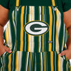 Green Bay Packers NFL Womens Hyper Stripe Bib Overalls